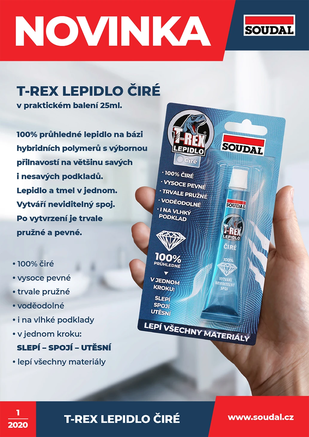 Novinka T REX lepidlo čir&eacute; 25ml