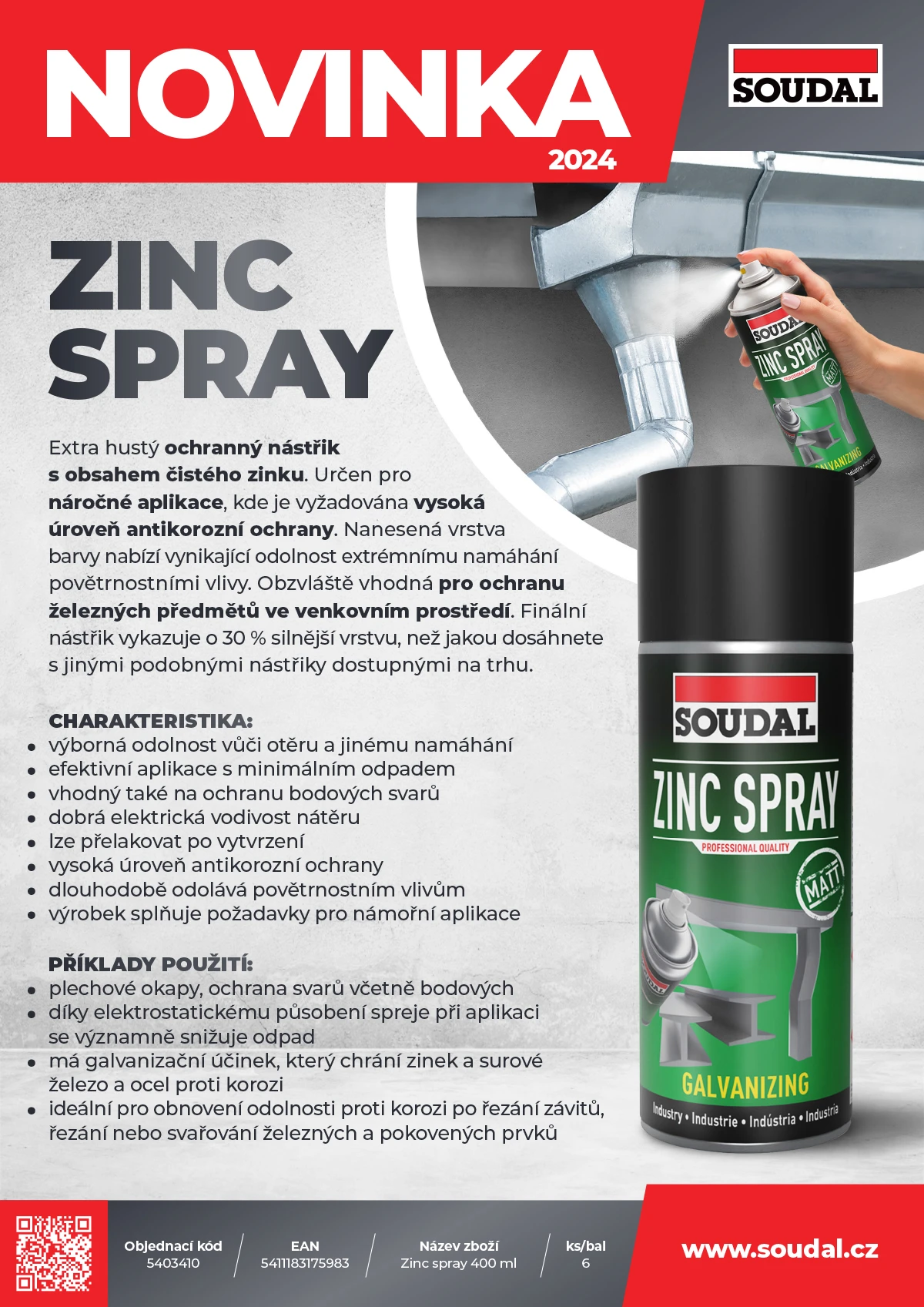 Novinka A4 2024 ZINC SPRAY