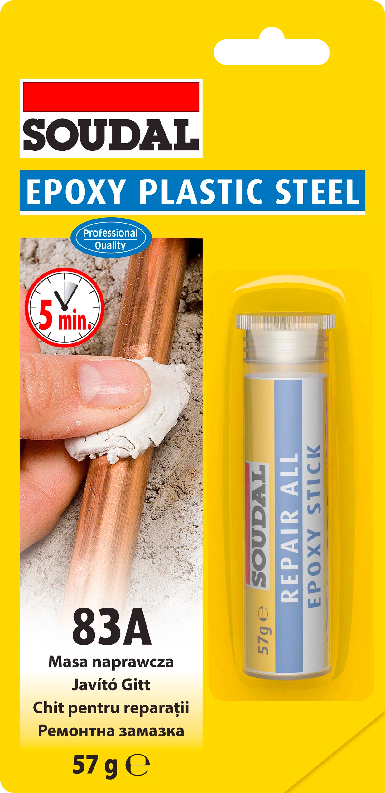 EPOXY_PLASTIC_STEEL_83A_60G_VIZ_2305 PRE PROFESION&Aacute;LOV: EPOXY PLASTIC STEEL 83A