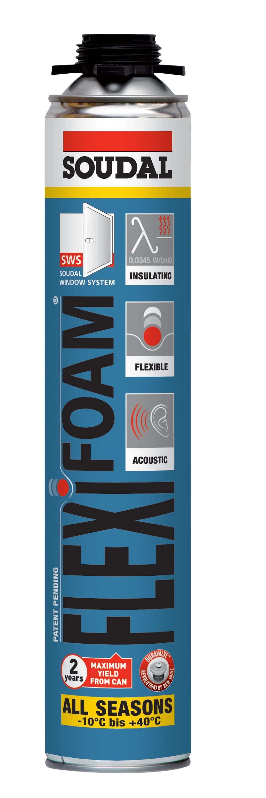 FLEXI_FOAM_750ML_VIZ_1608 PRE PROFESIONÁLOV: Soudafoam Gun Low Expansion