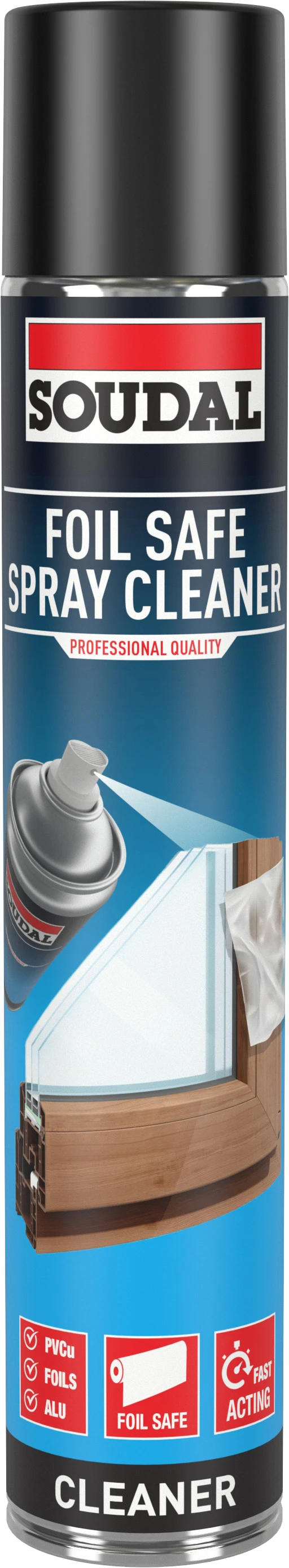 FOIL_SAFE_SPRAY_CLEANER_VIZ_2502 Technické spreje: Foil Safe Spray Cleaner - Čistič rámov okien