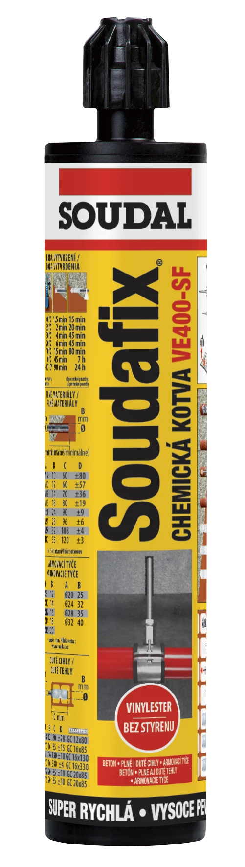 SOUDAFIX_VE400_SF_280ML_VIZ_250664 PRE PROFESIONÁLOV: Pištoľ CG-COX11 chemická kotva 380