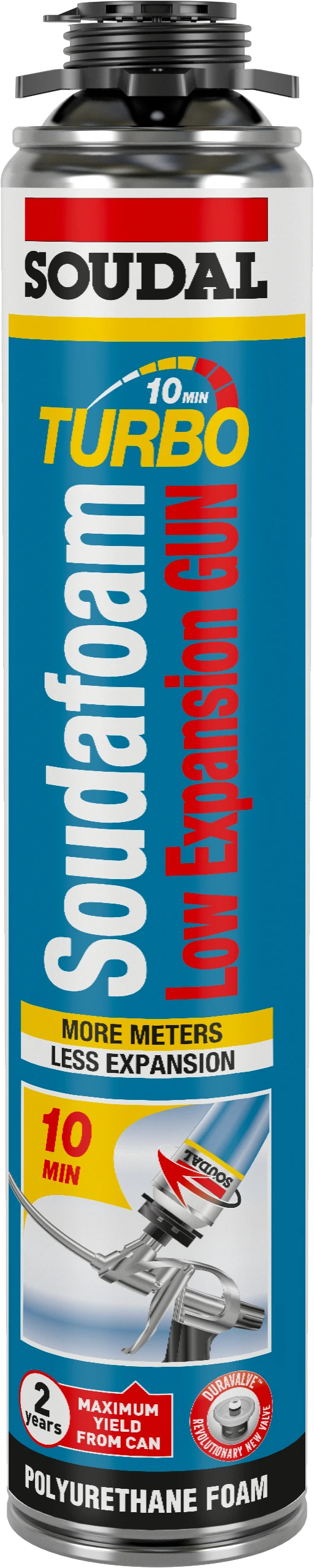 SOUDAFOAM_GUN_LOW_EXPANSION_TURBO_750ML_VIZ_2308 SOUDAL Window System: Soudafoam Gun Low Expansion TURBO